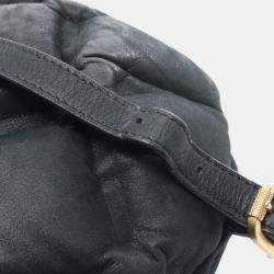 Pre Owned Chanel Bubble Quilted Backpack Leather Black