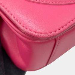 Pre Owned Chanel Chain Shoulder Bag Coco Mark Lambskin