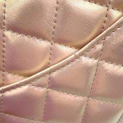 Pre Owned Chanel Chain Wallet Matelasse Coco Mark Lambskin