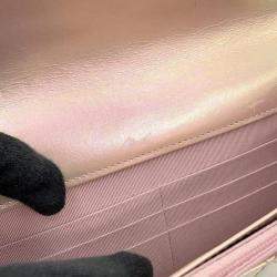 Pre Owned Chanel Chain Wallet Matelasse Coco Mark Lambskin