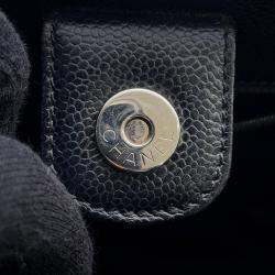 Pre Owned Chanel Matelasse Coco Mark Tote Bag Pst Black