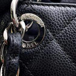 Pre Owned Chanel Matelasse Coco Mark Tote Bag Pst Black