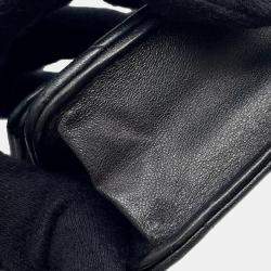 Pre Owned Chanel Chain Wallet Classic Matelasse Coco Mark Lambskin Black