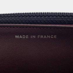 Pre Owned Chanel Chain Wallet Classic Matelasse Coco Mark Lambskin Black