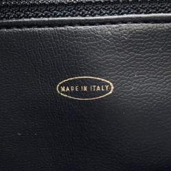 Pre Owned Chanel Chain Tote Bag With Triple Coco Mark And Caviar Leather Double Black