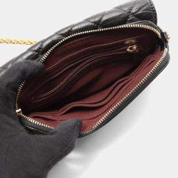 Pre Owned Chanel 2.55 Matelasse Shoulder Bag In Calfskin Leather Black