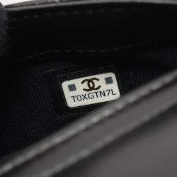 Pre Owned Chanel 2.55 Matelasse Shoulder Bag In Calfskin Leather Black