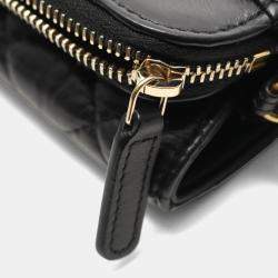 Pre Owned Chanel 2.55 Matelasse Shoulder Bag In Calfskin Leather Black