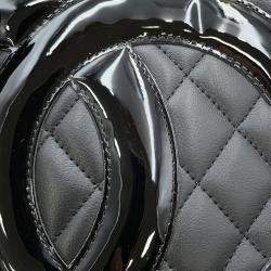 Pre Owned Chanel Tote Bag Cambon Line Large Coco Mark Leather Black