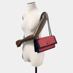 Pre Owned Chanel Chain Shoulder Bag Matelasse Lambskin Nylon Black