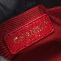 Pre Owned Chanel Matelasse Shoulder Bag Lambskin Leather Black