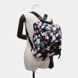 Pre Owned Chanel Airline Multicolor Nylon Coco Mark Backpack