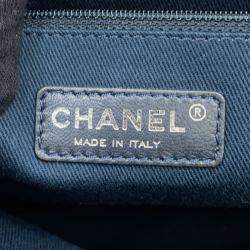 Pre Owned Chanel 2-Way Tote Bag With Coco Mark In Denim