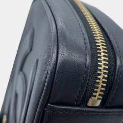 Pre Owned Chanel Body Bag Coco Mark Lambskin Chanel Waist Black