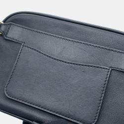 Pre Owned Chanel Body Bag Coco Mark Lambskin Chanel Waist Black
