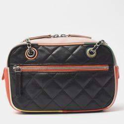 Pre Owned Chanel Matelasse Chain Shoulder Bag No. 23 Lambskin Black X Multicolor