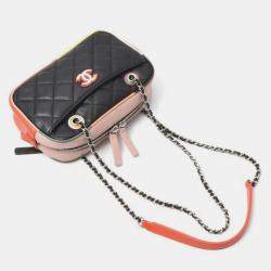 Pre Owned Chanel Matelasse Chain Shoulder Bag No. 23 Lambskin Black X Multicolor