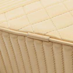 Pre Owned Chanel Coco Boy Camera Bag Shoulder In Lambskin Leather Gold