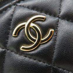 Pre Owned Chanel Black Lambskin Coco Casino Vanity Case