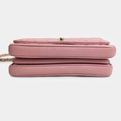 Pre Owned Chanel Pink Small Lambskin Citizen Chic Flap