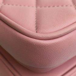 Pre Owned Chanel Pink Small Lambskin Citizen Chic Flap