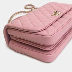 Pre Owned Chanel Pink Small Lambskin Citizen Chic Flap