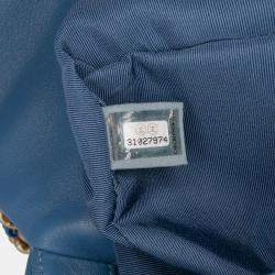 Pre Owned Chanel Blue Medium Lambskin 19 Flap
