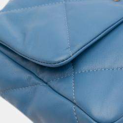 Pre Owned Chanel Blue Medium Lambskin 19 Flap