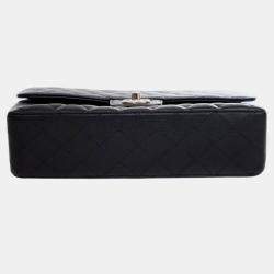 Pre Owned Chanel Black Medium Classic Caviar Double Flap