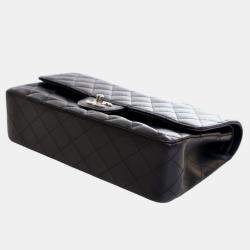 Pre Owned Chanel Black Medium Classic Caviar Double Flap