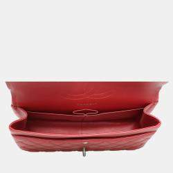 Pre Owned Chanel Lambskin Classic Jumbo Double Flap Bag