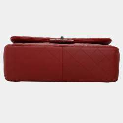 Pre Owned Chanel Lambskin Classic Jumbo Double Flap Bag