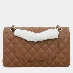 Pre Owned Lambskin Medium Classic Double Flap Bag