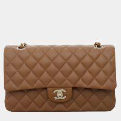 Pre Owned Lambskin Medium Classic Double Flap Bag