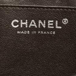 Pre Owned Chanel Dark Brown Quilted Caviar Leather Maxi Classic Single Flap Bag