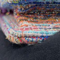 Pre Owned Chanel Multicolor CC Quilted Tweed Rainbow Hardware Wallet on Chain