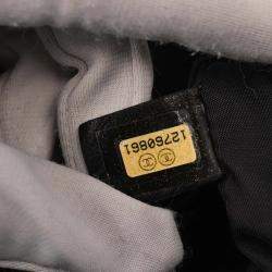Pre Owned Chanel Black Jacquard Nylon Travel Line Tote Handbag