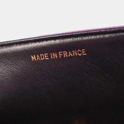 Pre Owned Chanel Purple Nylon Medium Single Flap Shoulder Bag