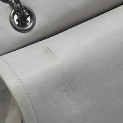 Pre Owned Chanel Pale Blue Quilted Shimmer Leather Classic 227 Reissue 2.55 Flap Bag