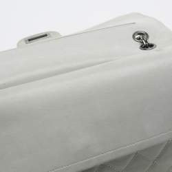 Pre Owned Chanel Pale Blue Quilted Shimmer Leather Classic 227 Reissue 2.55 Flap Bag