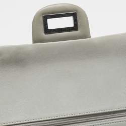 Pre Owned Chanel Pale Blue Quilted Shimmer Leather Classic 227 Reissue 2.55 Flap Bag