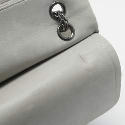 Pre Owned Chanel Pale Blue Quilted Shimmer Leather Classic 227 Reissue 2.55 Flap Bag