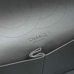 Pre Owned Chanel Pale Blue Quilted Shimmer Leather Classic 227 Reissue 2.55 Flap Bag