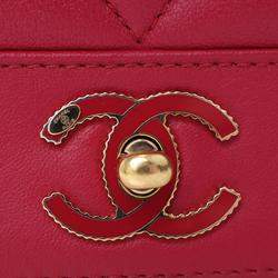 Pre Owned Chanel Mini Quilted Chevron Sheepskin Mademoiselle Vintage Flap