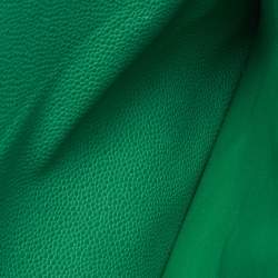 Pre Owned Chanel Green Quilted Caviar Leather Maxi Classic Double Flap Bag