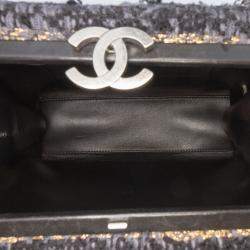 Pre Owned Chanel Multicolor Tweed Quadrato Box Crossbody Bag