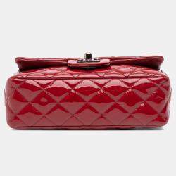 Pre Owned Chanel Mini Rectangular Classic Patent Single Flap
