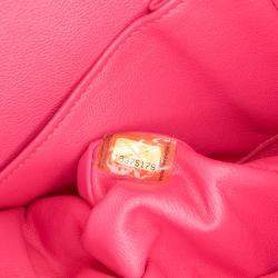 Pre Owned Chanel Pink Medium Classic Jersey Double Flap