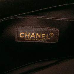 Pre Owned Chanel Brown CC Satin Handbag