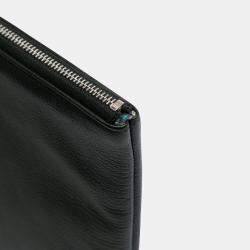 Pre Owned Chanel Black Medium Caviar Lucky Clover O Case Clutch